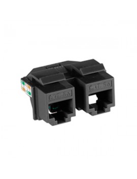 Conetor Duplo RJ45 CAT. 5e UTP (1 Entrada/2 Saídas)