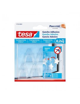 Tesa® Gancho Adesivo para Superfícies Transparentes e Vidro 0,2kg