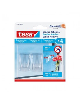 Tesa® Gancho adesivo para Superfícies Transparentes e Vidro 1kg