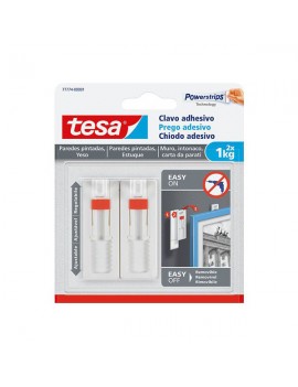 Tesa® Prego adesivo ajustável para parede pintada e estuque 1kg