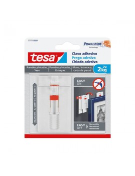 Tesa® Prego adesivo ajustável para parede pintada e estuque 2kg